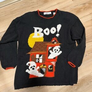 Vintage Halloween Boo Sweater